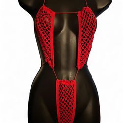 Red Fishnet Slingshot