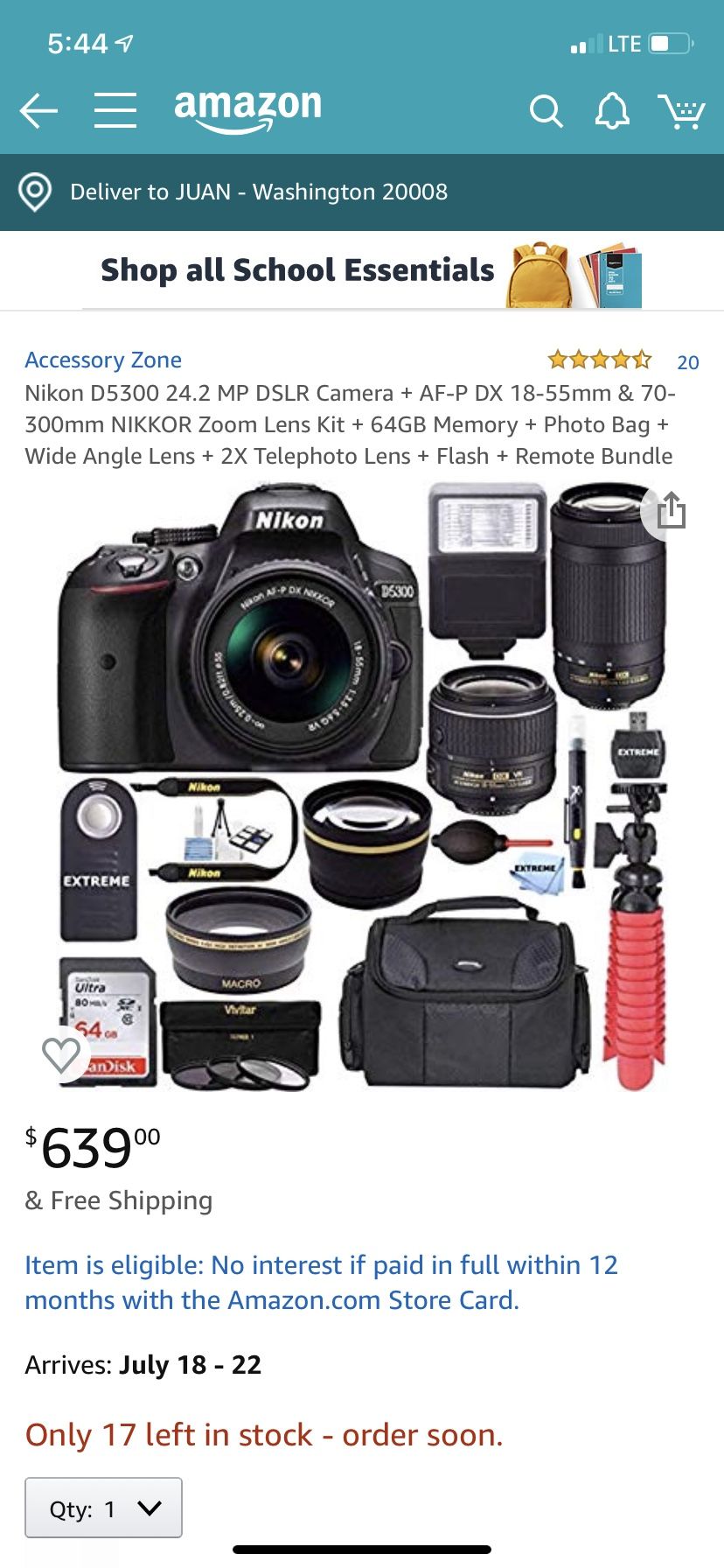 Nikon D5300 + Super Lenses + Kits 16 items