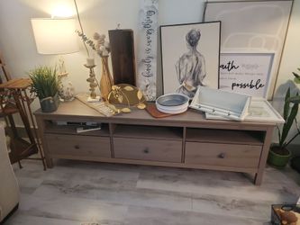 Beige enertainment center great condition