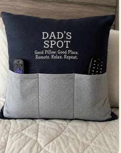 Personalized pillows with pockets embroidered