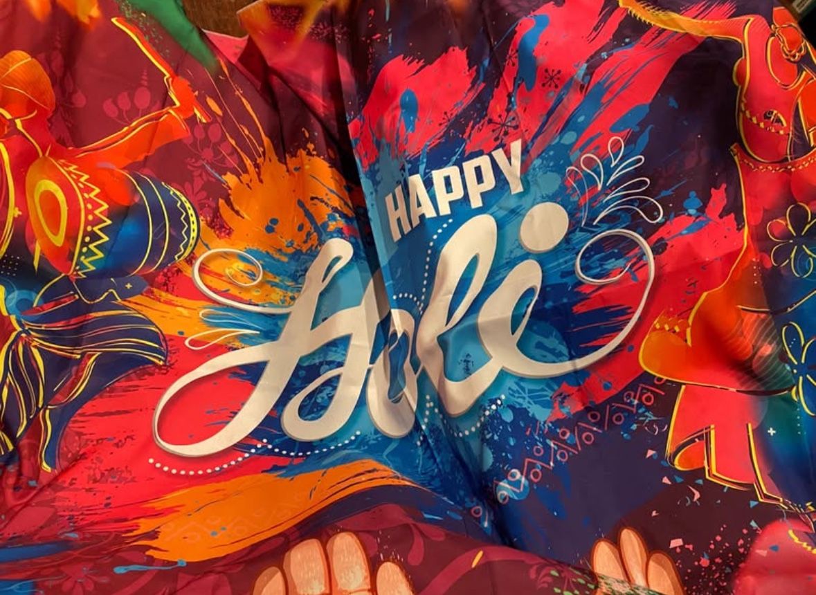 Happy Holi Backdrop Banner