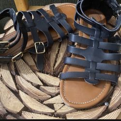 Black Sandals Size:1 For Girl 