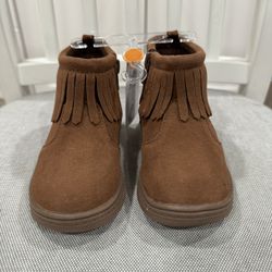Toddler Fringe Brown Boots Size 7