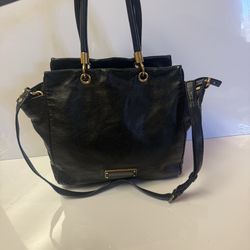 Marc by Marc Jacobs black leather tote bag