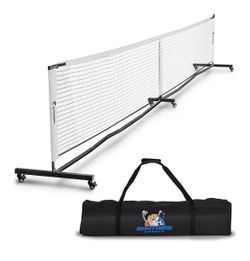Deluxe Heavy Duty Pickleball Net with Wheels – Regulation Size Portable Net
