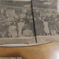 Clipping Of Franklin D Roosevelt 's Burial