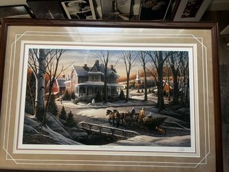 Terry Redlin Signed Picture Framed