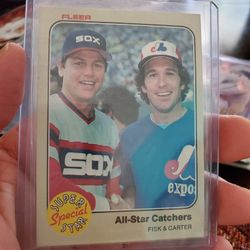 Carlton Fisk Gary Carter 1983 Fleer Superstar Special Card 