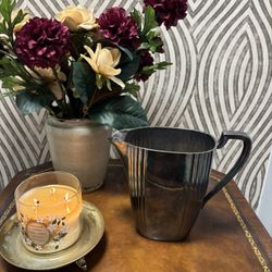 Vintage Silver Plated Pitcher/vase Marked On Bottom 