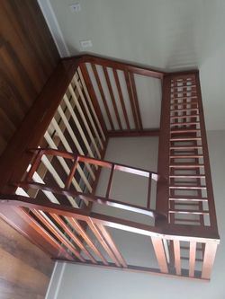 3 PIECE ( Bunk Bed and Two mattress)Boise Espresso Twin over Full Bunk Bed with Storage - 10" Hybrid Medium Mattress