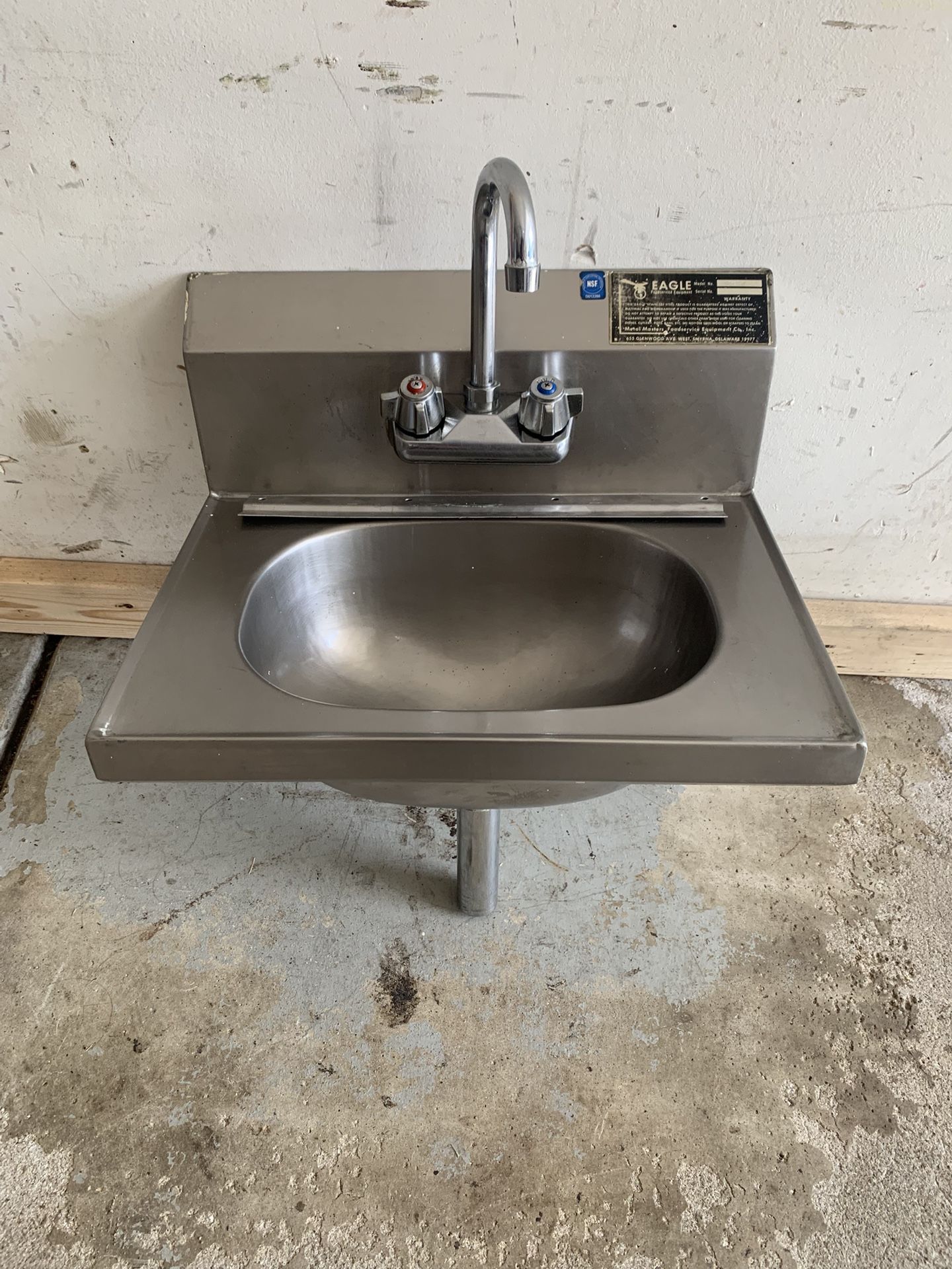 19x15 Stainless Steel Hand Washing Sink