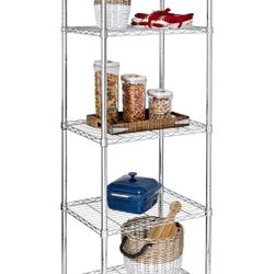  5-tier chrome shelving unit