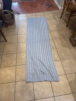 Blue and White Striped Fabric curtains