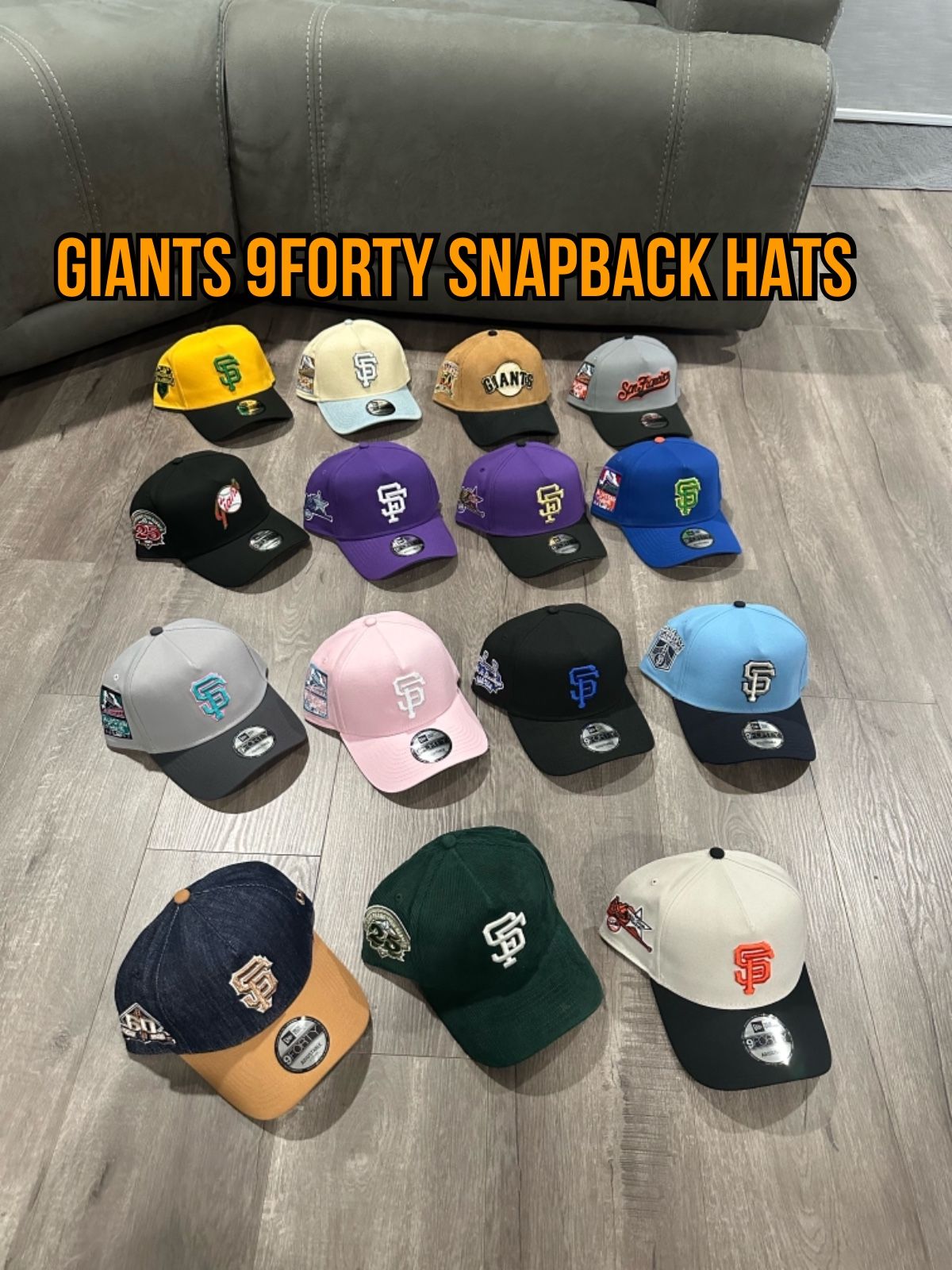 MLB New Era San Francisco Giants Patch And Non Patch 9forty SnapBack Hats