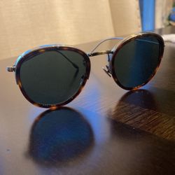 Giorgio Armani Gold Round Sunglasses