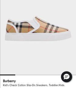 Burberry slip on sneakers : size 3.5