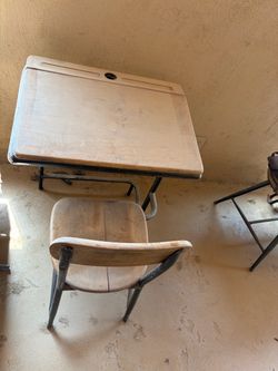 Vintage school desk