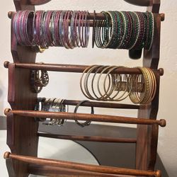 Wooden Bangle Bracelet Holder 