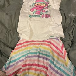 Girls Cute Top And Skirt Outfit Size 14 NWT $22