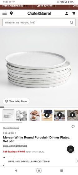 Crate & Barrell Dinner Plates