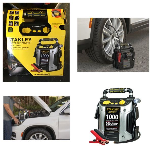 STANLEY 1000/500 Amp Jump Starter w/120 PSI Compressor (J5C09) for Sale