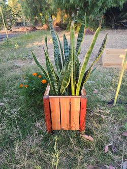 🌿 Handmade Slatted Cedar & Redwood Raised Planter
