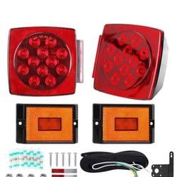 Submersible LED Trailer Lights Kit w/ Wiring - NEW