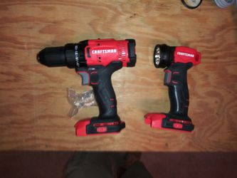 Craftman 20 volt drill and flashlight