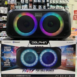 Portable Rechargeable Bluetooth Party Speaker w/Strap