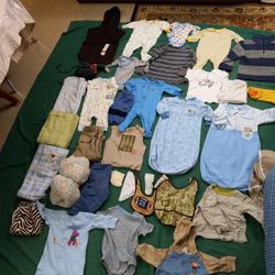 In Exallant Clean Condition Over 70 Pieces Of Baby Clothes Size From 0-12 Months  Blankets  Baby Carrier And More Everything You See For $25 Pick Up A