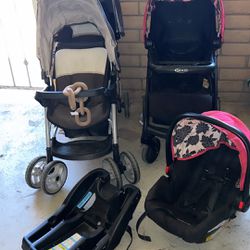 Double Stroller Baby Car Seat Car seat Base And Stroller.