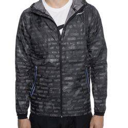 Nike JDI Shield Ghost Flash Running Jacket XL Black AH5987-010 & Hat AR1079-010