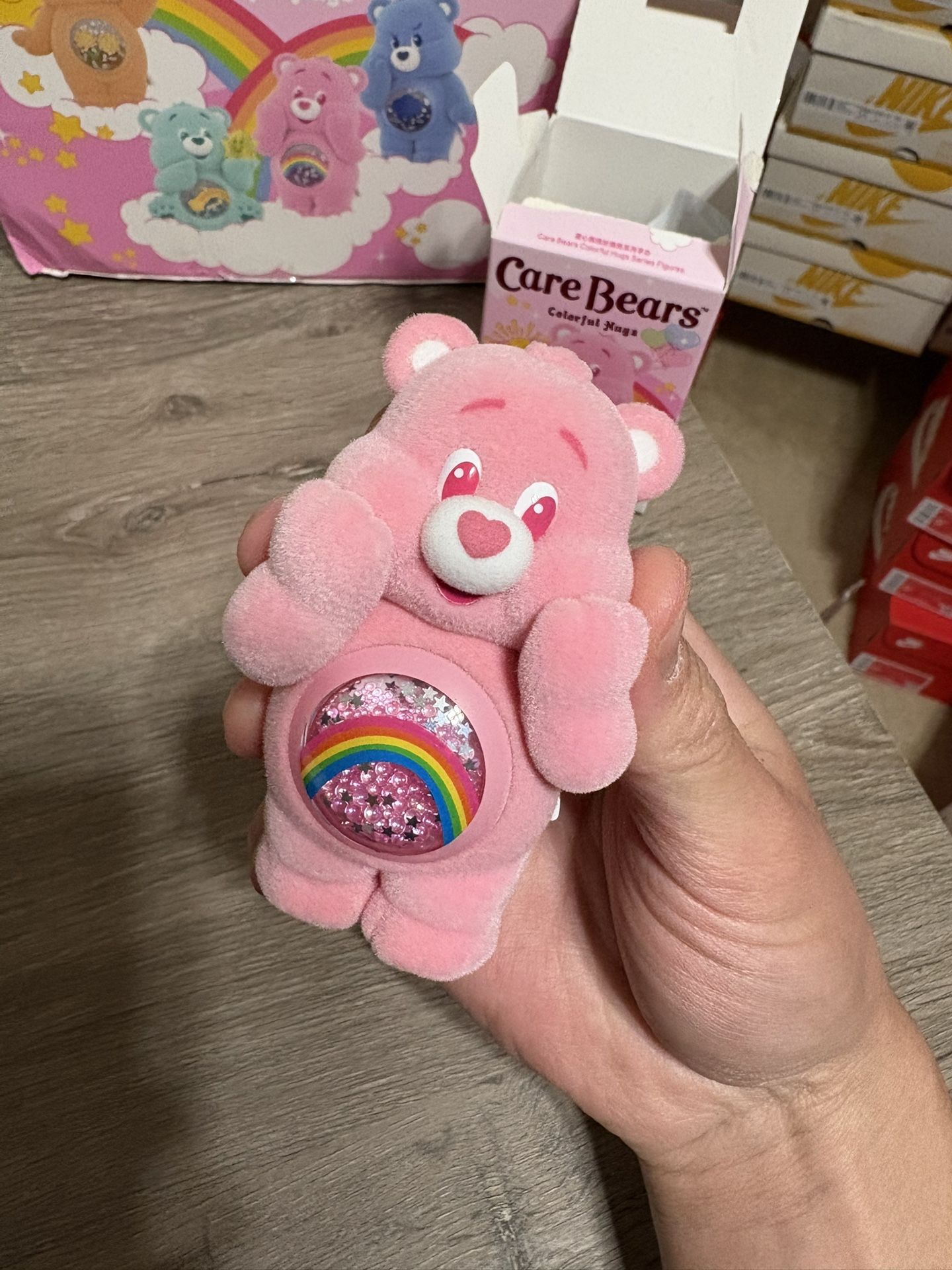 100% AUTHENTIC Pop Mart Care Bears Colorful Hugs Figures - Cheer Bear Pink