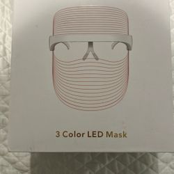 3 Color LED Mask (Red, Blue, Orange) Fight Acne, Pigment, Build Collagen