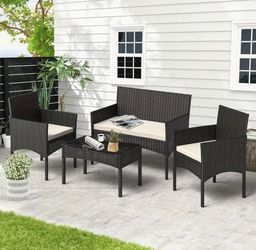 Brand new black patio set outdoor furniture