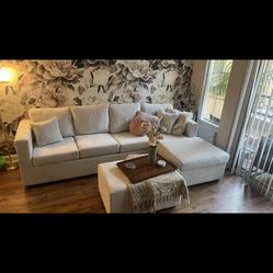 White Small Sectional 