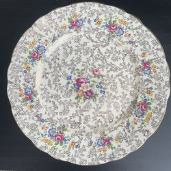vintage English James Kent Balmoral chintz dinner plate Cottage Core!