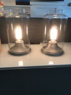 CB2 Cloche table lamp set 2 with extra Edison Bulb for Sale in Long Beach CA OfferUp