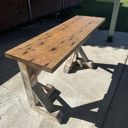 Solid wood table