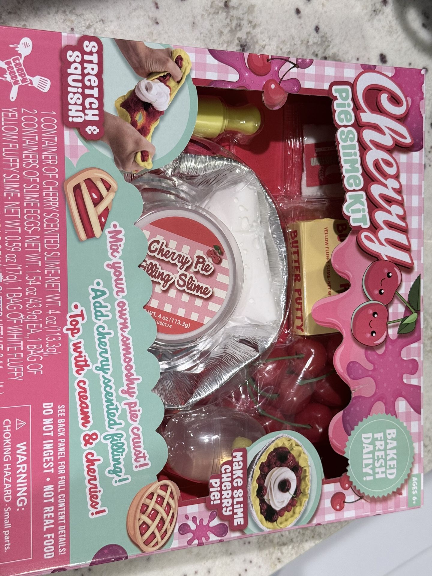 [New] Goopy Foody Slime Kit Cherry Pie