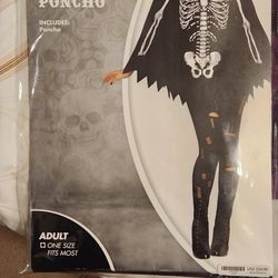 New Womens Skeleton Poncho