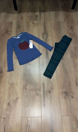 Girl’s Old Navy Leggings and Kensie Girl Long Sleeve Shirt, Size S (6-7), 7