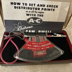 Vintage AC Arnold Mfg Cam Dwell Indicator Auto Test Tool Mechanic Distributor 