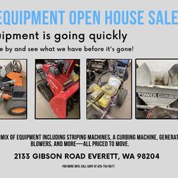 EQUIPMENT OPEN HOUSE!!!!