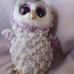 #TY 9" Purple Owl Plush Animal Toy