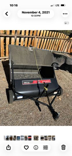 Tow behind yard sweeper