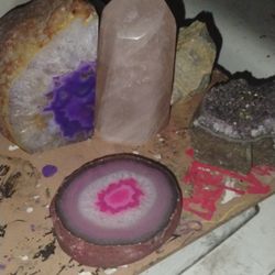 Purple Agate Geode Crystal Bookend/Paperweights
