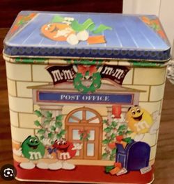 M&M's Christmas Post Office Collectible Tin