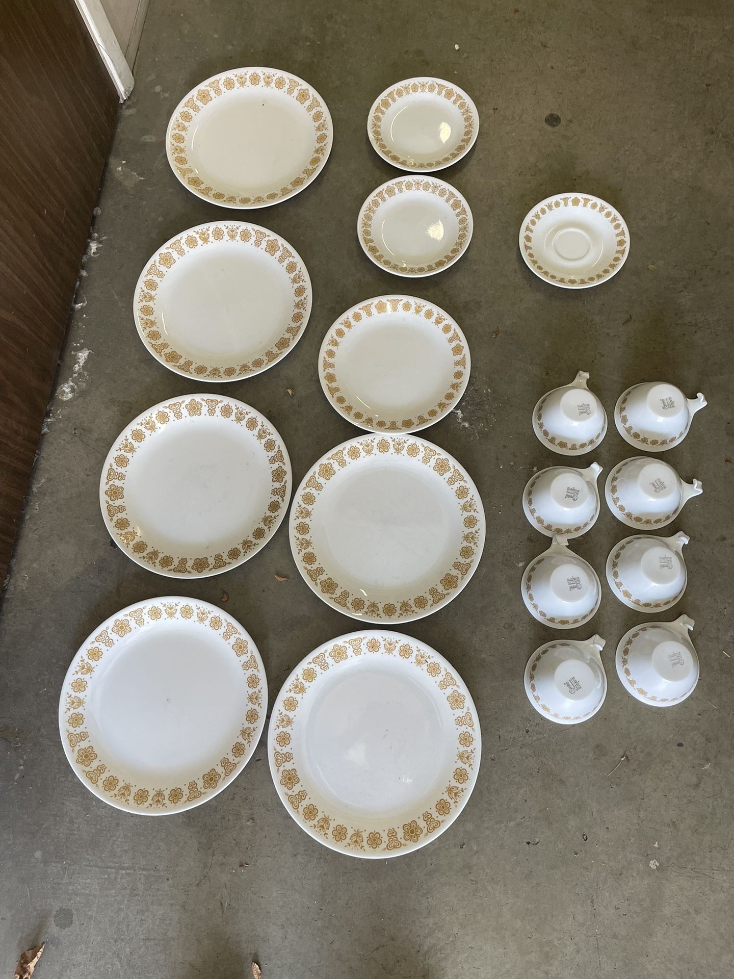 Vintage Corelle 1970's Butterfly Gold Dishes