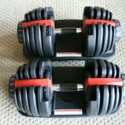 Adjustable Bowflex Dumbbells Set With Stand 